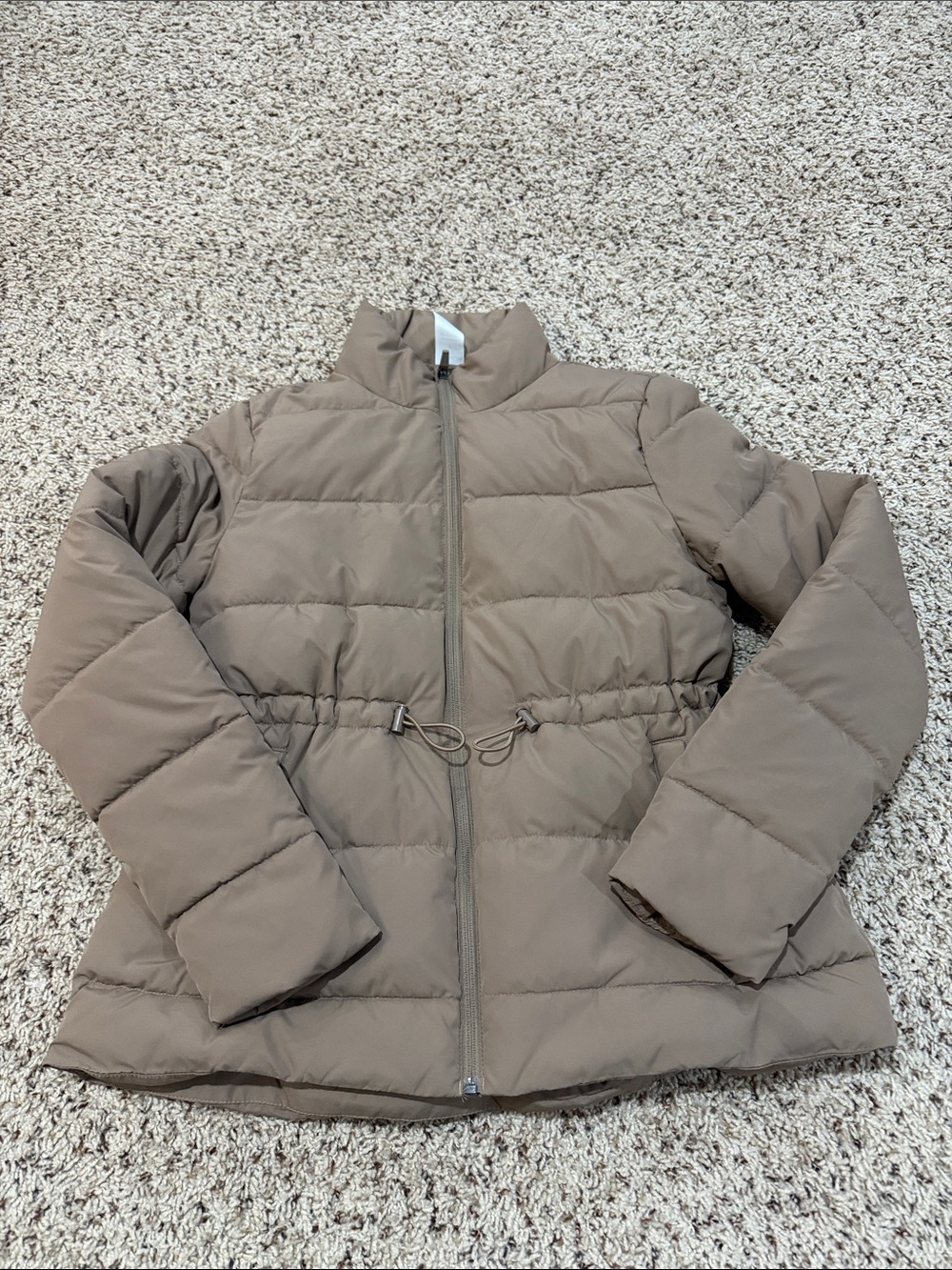 tek gear Taupe Puffer Jacket with Cinch Waist